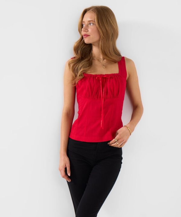 Linen Blend Summer Top