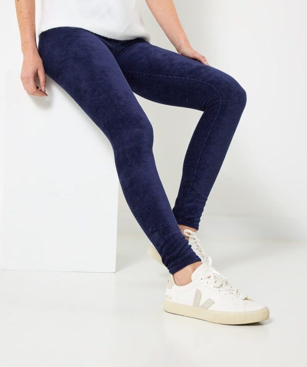 Remarkable Stretch Velour Ribbed Leggings