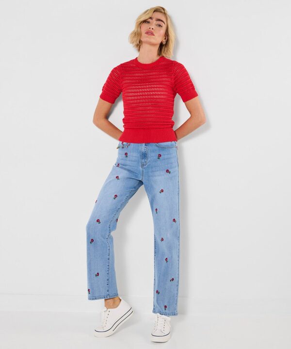 Amelia Floral Embroidered Jeans
