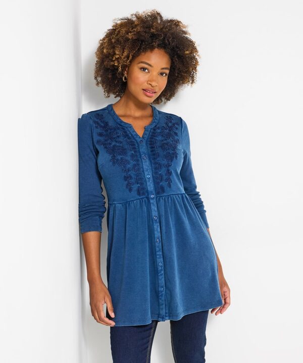 Green Jersey Sweat Tunic Top