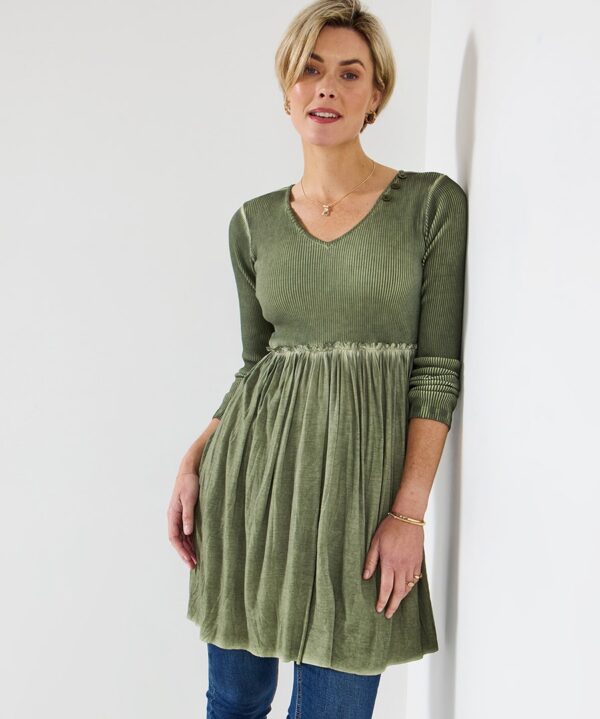 Green With Envy Jersey Tunic Top