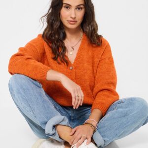 Celia V領開襟外套