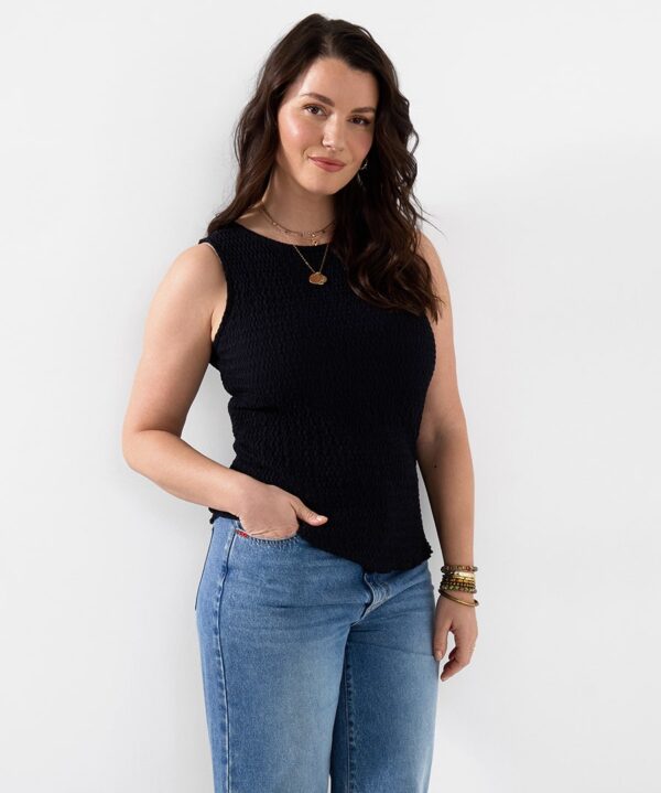 Sasha Textured Sleeveless Top