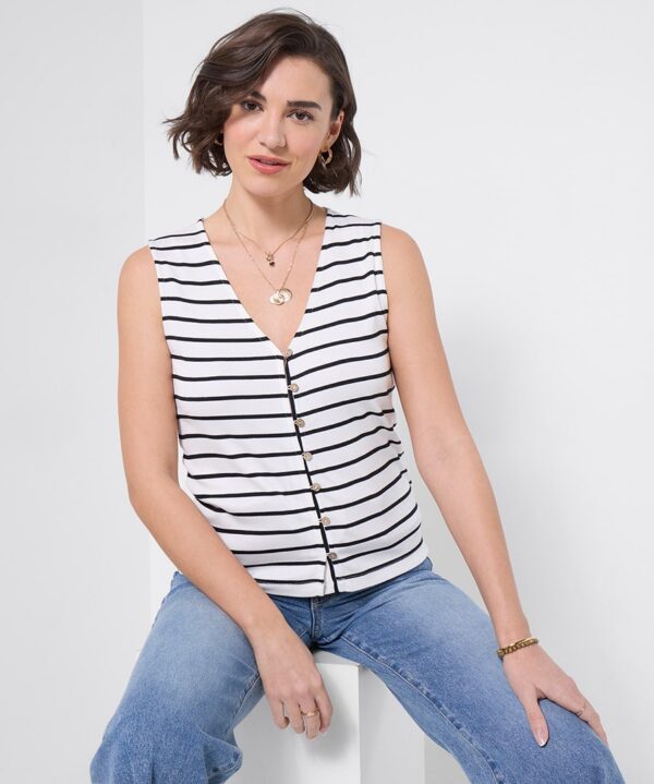 Florence Button Front Jersey Waistcoat